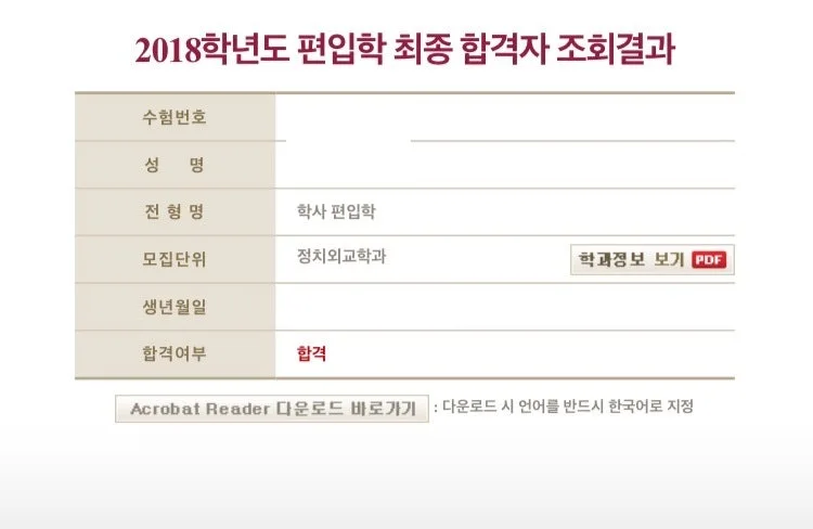 편입학 정치외교학과
